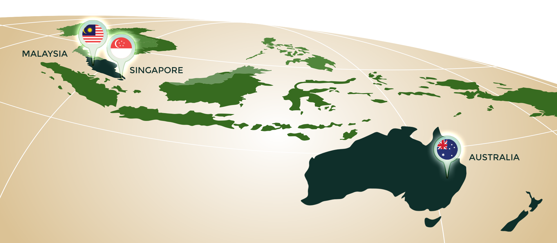 World map sycamore glow
